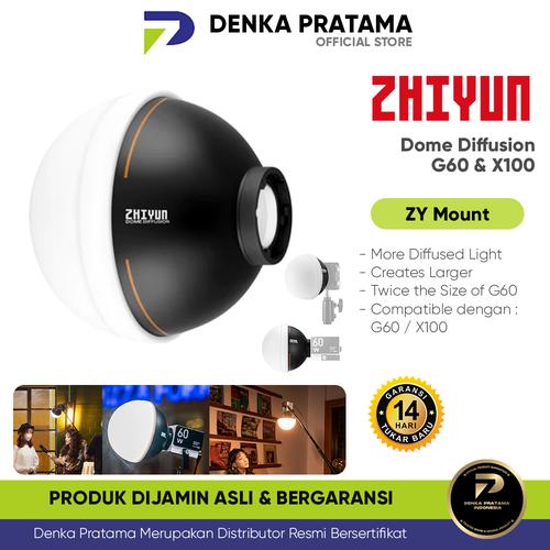 Diffuseur Dome ZHIYUN Pour Lampes Vidéo X60, CX100, G60, X100 - Compatible ZY Mount