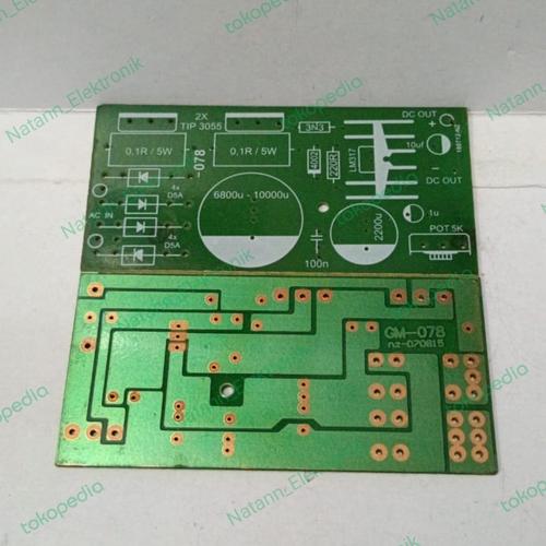 Jual 3228 papan jalur sirkuit pcb rangkaian power supply adjustable