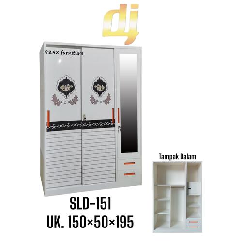 Jual Lemari Pakaian Plat Besi Pintu Sliding SLD-151 - SLD-152 - Kota ...