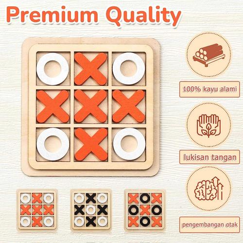 Jual Mainan Edukasi Anak Kayu Catur Tic Tac Toe - Tetris Wooden Toy ...