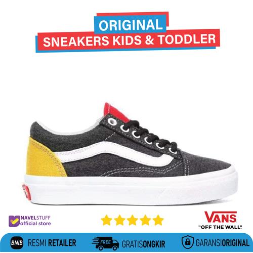 Jual Vans Toddler Kids Old Skool Coastal Black Sepatu Anak