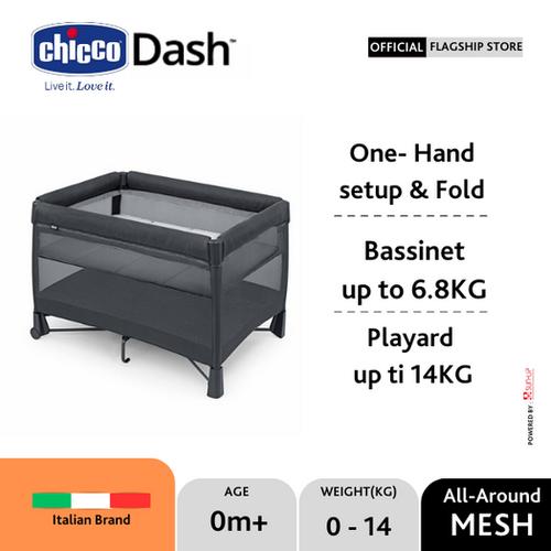 Promo Chicco Dash Playard Portable Baby Crib (Charcoal) / Box Tidur
