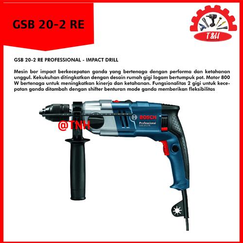 Jual BOSCH GSB 20-2 RE / Impact drill 800 W / Mesin Bor Beton Tembok ...