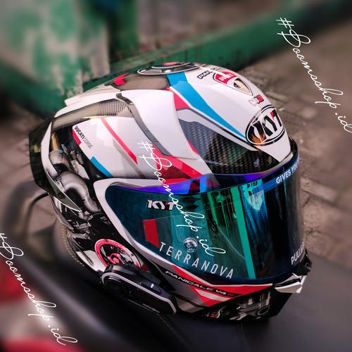 Jual HELM KYT R2R REPAINT LIVERY VANIGALE RED WHITE - Putih, M - Kab ...