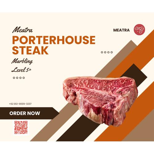 Jual Porterhouse Wagyu Steak MB5+ 400g Jakarta Utara Meatra