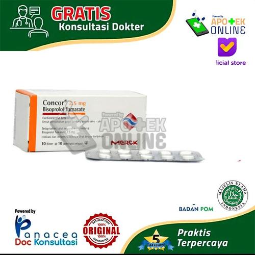 Jual CONCOR 2.5MG 1 STRIP 10 TABLET - Kota Tangerang - Apotek Abe Farma