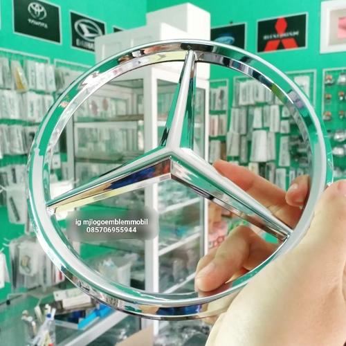 Lot De 4 Stickers Logo Mercedes - Diamètre 4cm, Choix De Couleur (noir, Rouge, Blanc, Etc.)