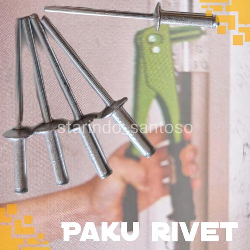 Jual 1kotak isi 1000 biji Paku Rivet Blind Rivets ukuran jenis 440 450 ...