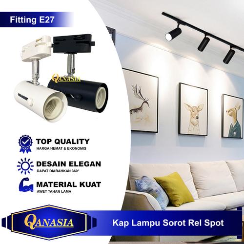 Kap Rell Track Jual Kap Lampu Sorot Rel Spot Track Rell Spotlight E27 - bodi-hitam ...