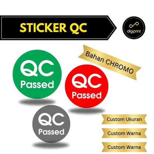 Promo STICKER QC CHECKED STIKER QC PASSED LABEL QUALITY CONTROL Vinyl