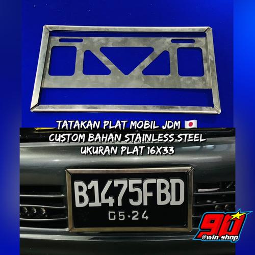 Jual tatakan Frame custom Plat Nomor Mobil JDM Stainless 1mm universal ...