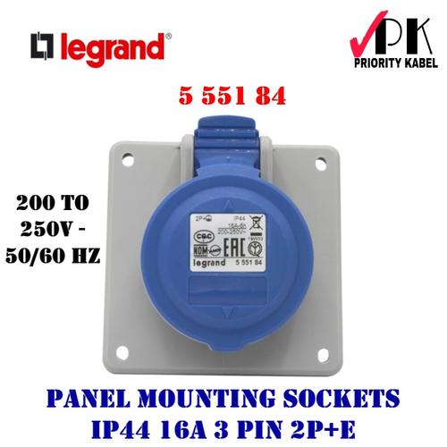 Jual Legrand Panel Mounting Socket 16A 3 PIN 2P+E IP44 P17 555184 ASLI ...