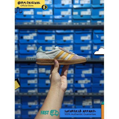 Jual Adidas Gazelle Indoor Off White Aluminium Preloved Yellow