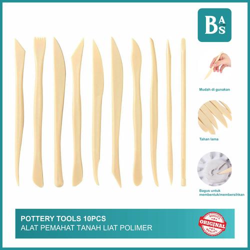 Jual BAS Plastic Pottery Tools 10Pcs / Alat Pemodelan dan Ukir Jakarta Barat Bali Art