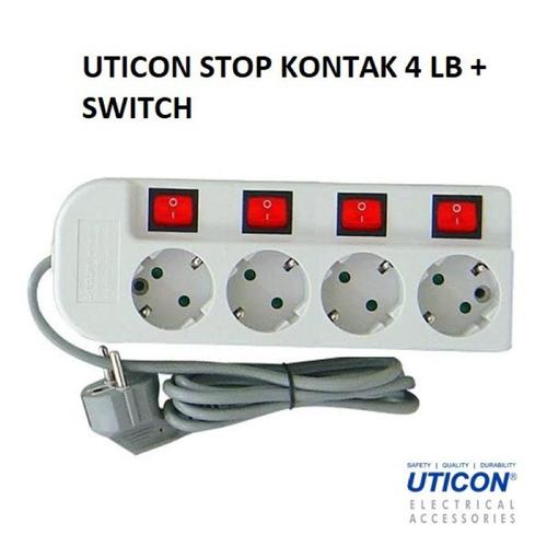 Promo STOP KONTAK / COLOKAN LISTRIK UTICON 3, 4, 5 LUBANG DGN SWITCH ON ...