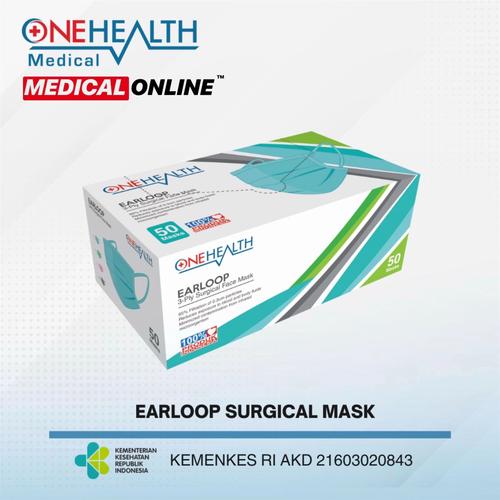 Masker One Plus Earloop Jual MASKER EARLOOP ONEHEALTH MASKER KARET MEDIS MEDICAL ONLINE - Hijau ...