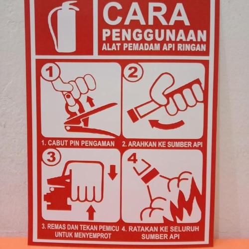 Jual New Sign Sticker K3 Rambu Safety Cara Penggunaan Alat Pemadam Api ...