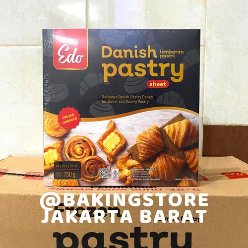 Jual Danish Pastry Sheet Edo 750 gr Lembaran Adonan Pastri HALAL Jakarta Barat Baking