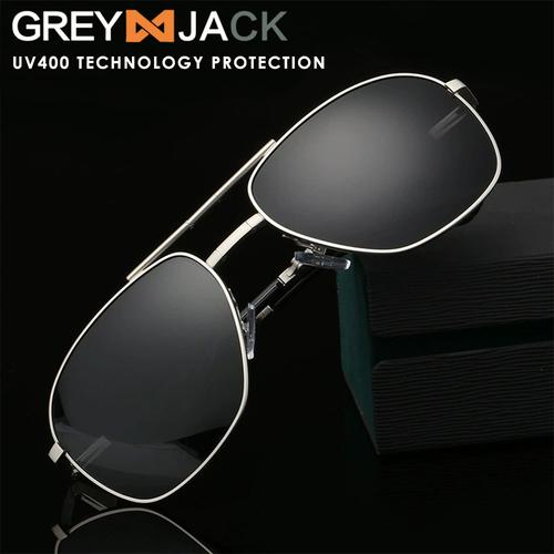 Promo Grey Jack Sunglasses Anti UV400 Protection Kotak Aviator Metal