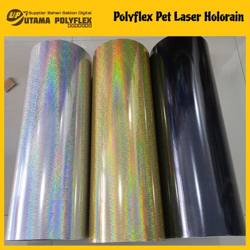 Jual Polyflex Pet Laser Holorain / Poliflex Foil Metallic Motif Garis ...
