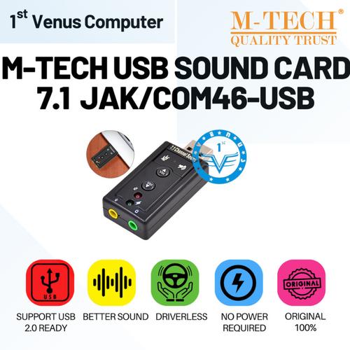 Jual USB SOUND CARD 7.1 M-TECH CONVERTER USB SOUND 7.1 USB TO JAK/COM46 ...