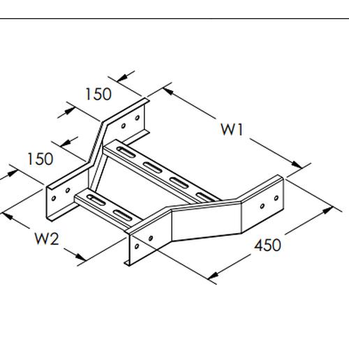 Jual Kabel Ladder Reducer/Reducer Ladder Hotdip 500x100 Plat 1.2 SPHC ...