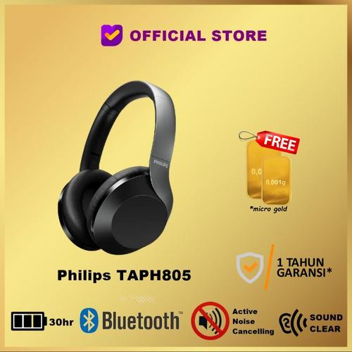 Promo Philips TAPH805 Noise Canceling Headset TAPH805NC TAPH805BK TAPH ...