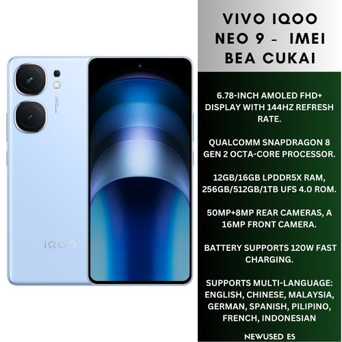 Jual VIVO IQOO NEO 9 - 12/256 GB - IMEI BEA CUKAI - Hitam, 12/256 