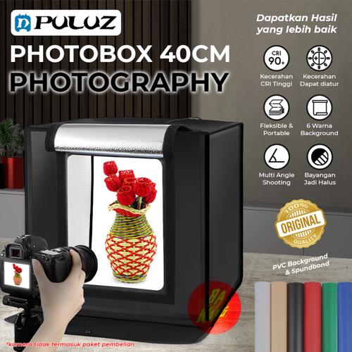 Promo PULUZ Fotobox 40cm EU LED Light Flat PhotoBox Studio Photo Foto