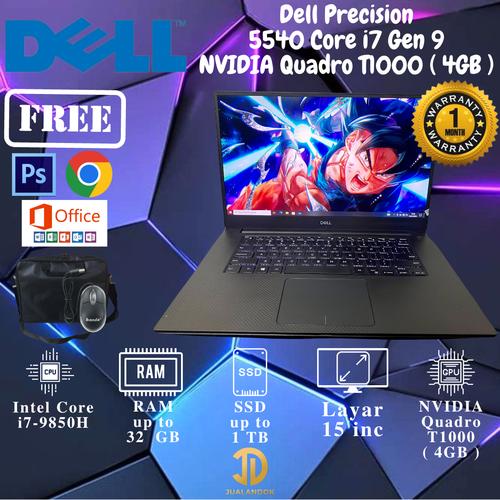 Dell Precision 5540 – I5 9e Gen, 32Go RAM, Quadro T1000, SSD 256Go, Windows 11 (occasion)