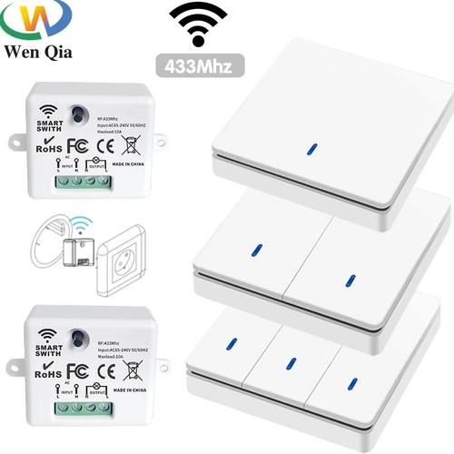 Jual Wireless Smart Switch Light 433Mhz RF 86 Wall Panel Switch with Remote Jakarta Barat