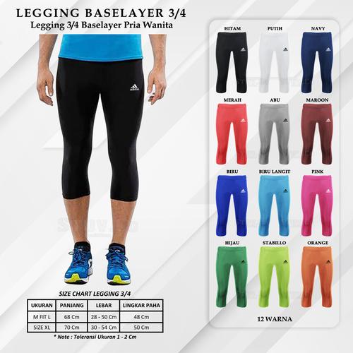 Jual Celana Renang Leging Baselayer 3/4 7/8 Sebetis Olahraga Pria