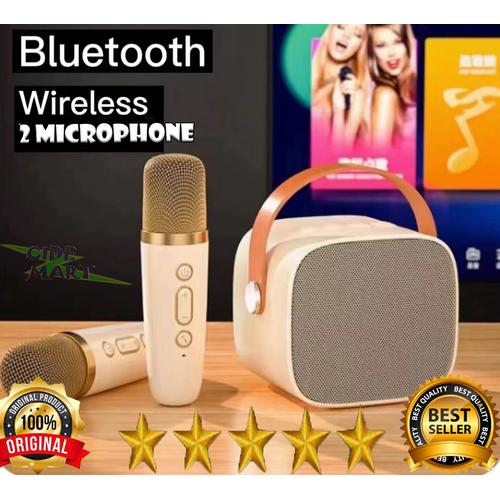 Jual Speaker Microphone Karaoke Set Bluetooth Mini Full bass Portable ...