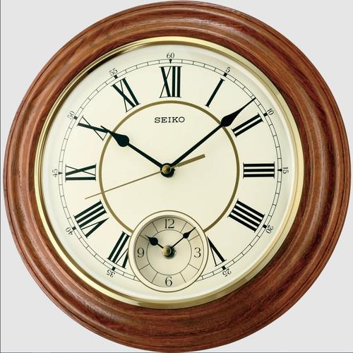 Promo Aerocart Jam Dinding Seiko QXA494B (Oak Wood) Dual Time Cicil 0% ...