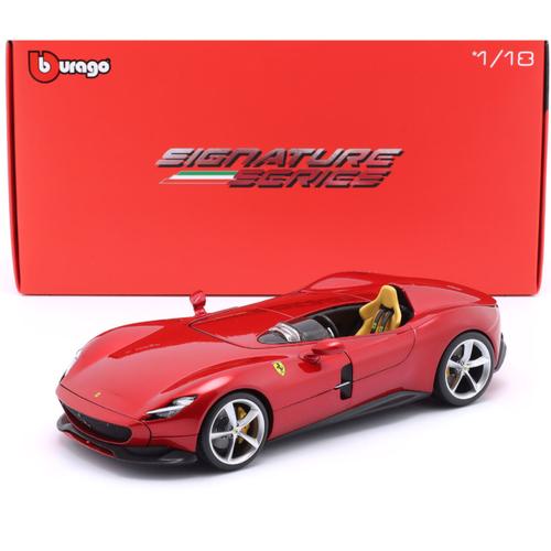 Modèle Réduit 1:18 Burago - Ferrari Monza SP1 2018 Rouge Métallisé (Réf. BU16909RM)