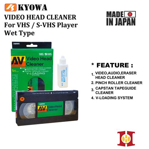 Jual Video Head Cleaner Tape Cassette Wet System VCR VHS Player With