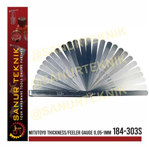 Jual MITUTOYO 184303S Thickness/Feeler Gauge 0,051mm 28 Leaves 150mm
