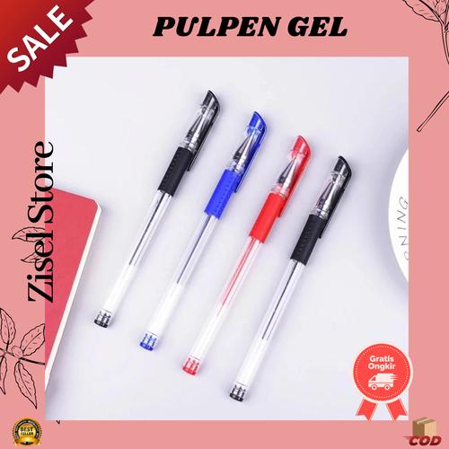 Promo PULPEN GEL 0.3 MM ECER PENA ALAT TULIS STANDAR HALUS - PENA MERAH