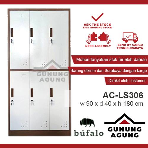 Jual Loker Besi 6 Pintu AC-LS306 - Locker/Loker Besi Karyawan Buffalo ...