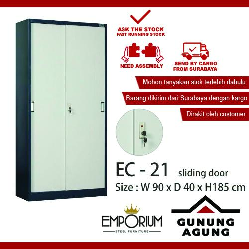 Jual Lemari Arsip Besi 2 Pintu EC 21 - Lemari Besi Sliding Door ...