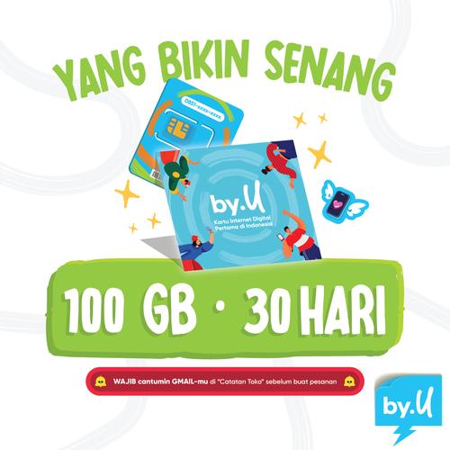 Promo Kartu Perdana by.U Kuota 100 GB 30 Hari Jakarta Selatan by.U Official Store Tokopedia