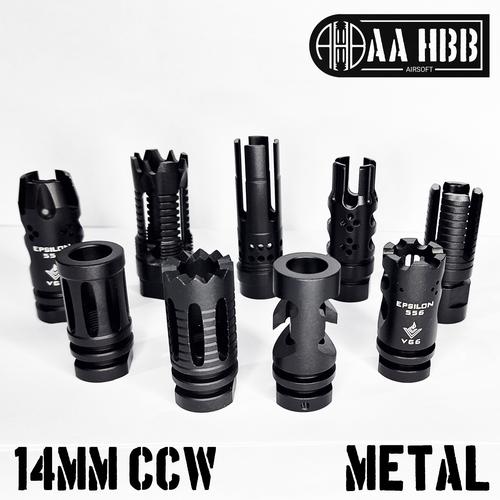 Jual flash hider 14mm CCW muzzle brake airsoft aeg gbbr wgg wgb