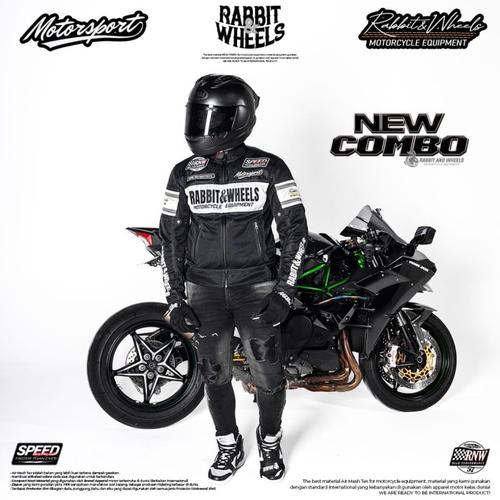Jual JAKET MOTOR RABBIT AND WHEELS NEW COMBO 