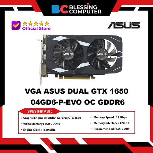 Promo VGA ASUS DUAL GTX 1650 04GD6-P-EVO OC GDDR6 Cicil 0% 3x