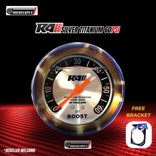 Jual Boost Meter R4 Silver Titanium FREE Bracket - Tanpa Selang - Kota ...