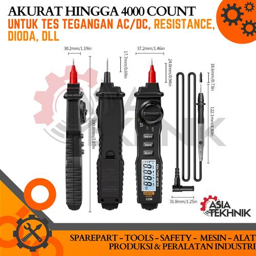 Jual Tespen Digital Tegangan AC/DC Resistance Dioda Multimeter Layar ...
