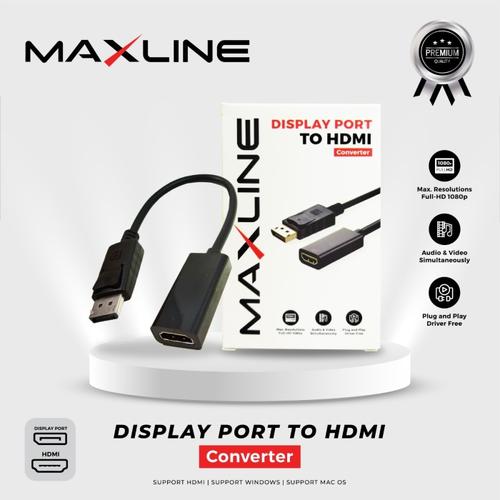 Jual MAXLINE CONVERTER HDMI VGA DISPLAYPORT USB 3.0 TYPE-C - DP TO HDMI ...