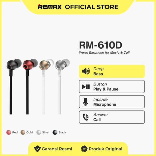 Promo REMAX Earphone RM610D (New Package) BLACK Jakarta Pusat Remax Indonesia Official