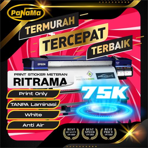 Jual Digital Printing Sticker Ritrama, Print Stiker Vinyl Meteran