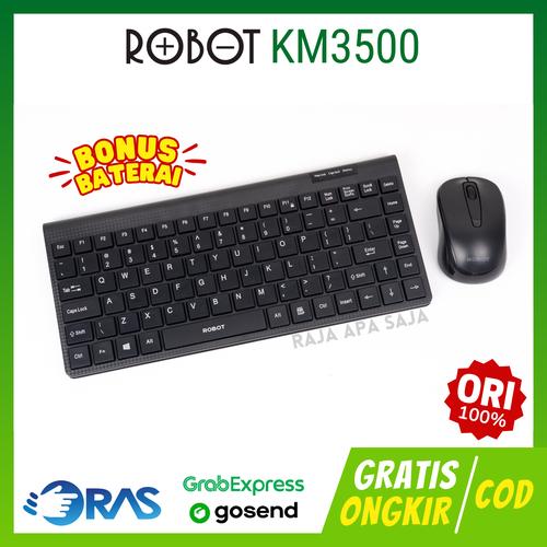 Promo Keyboard Mouse Robot Combo Wireless Untuk Komputer PC Laptop ...